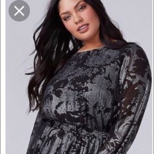 Lane Bryant 22/24 long sleeve black dress